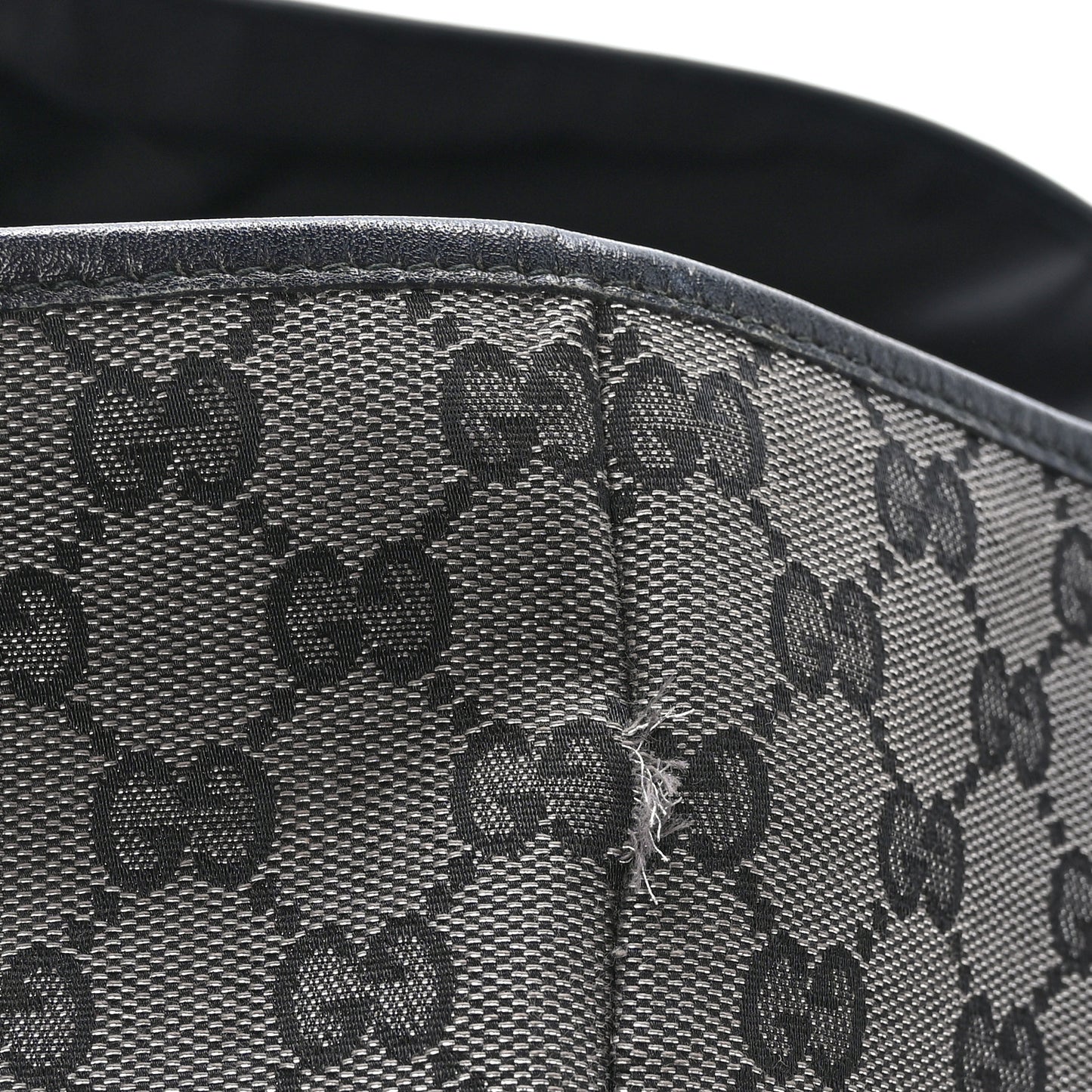 Metallic Monogram XL Shopper Tote Black