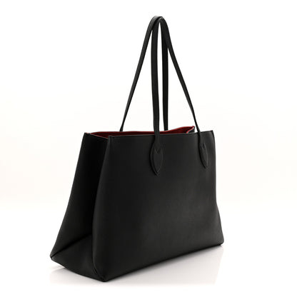 Louis Vuitton Grained Calfskin Lockme Shopper Black 3 of 9