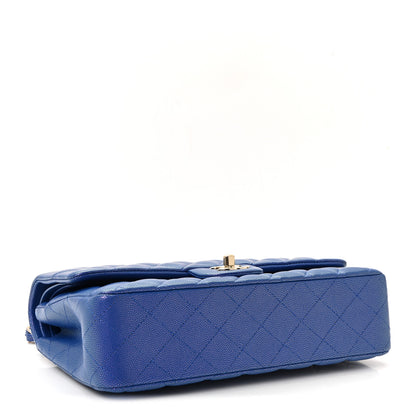 Chanel Iridescent Caviar Quilted Medium Double Flap Blue 4 of 10