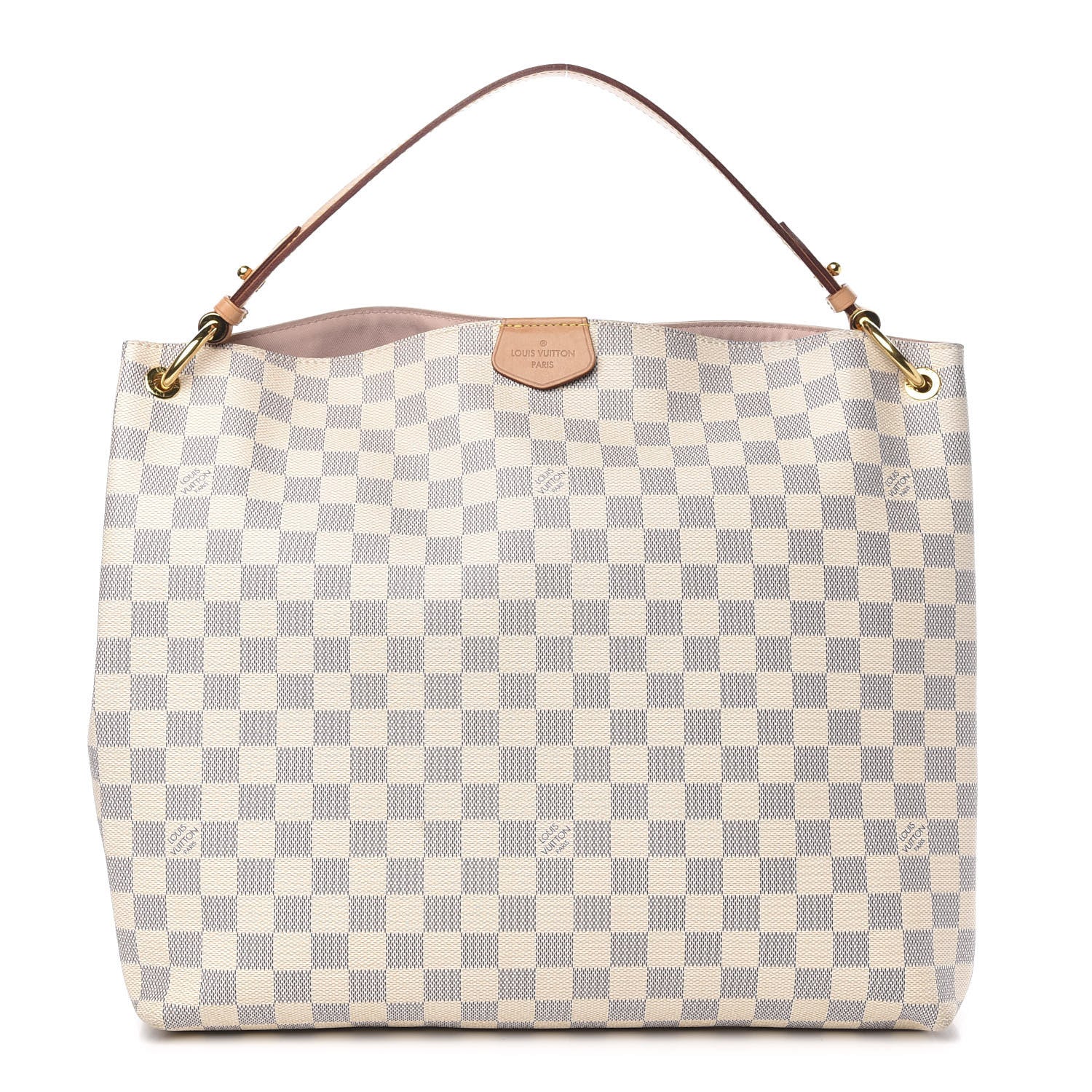 Louis Vuitton Damier Azur Graceful MM Rose Ballerine 1 of 13
