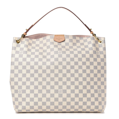 Louis Vuitton Damier Azur Graceful MM Rose Ballerine 1 of 13