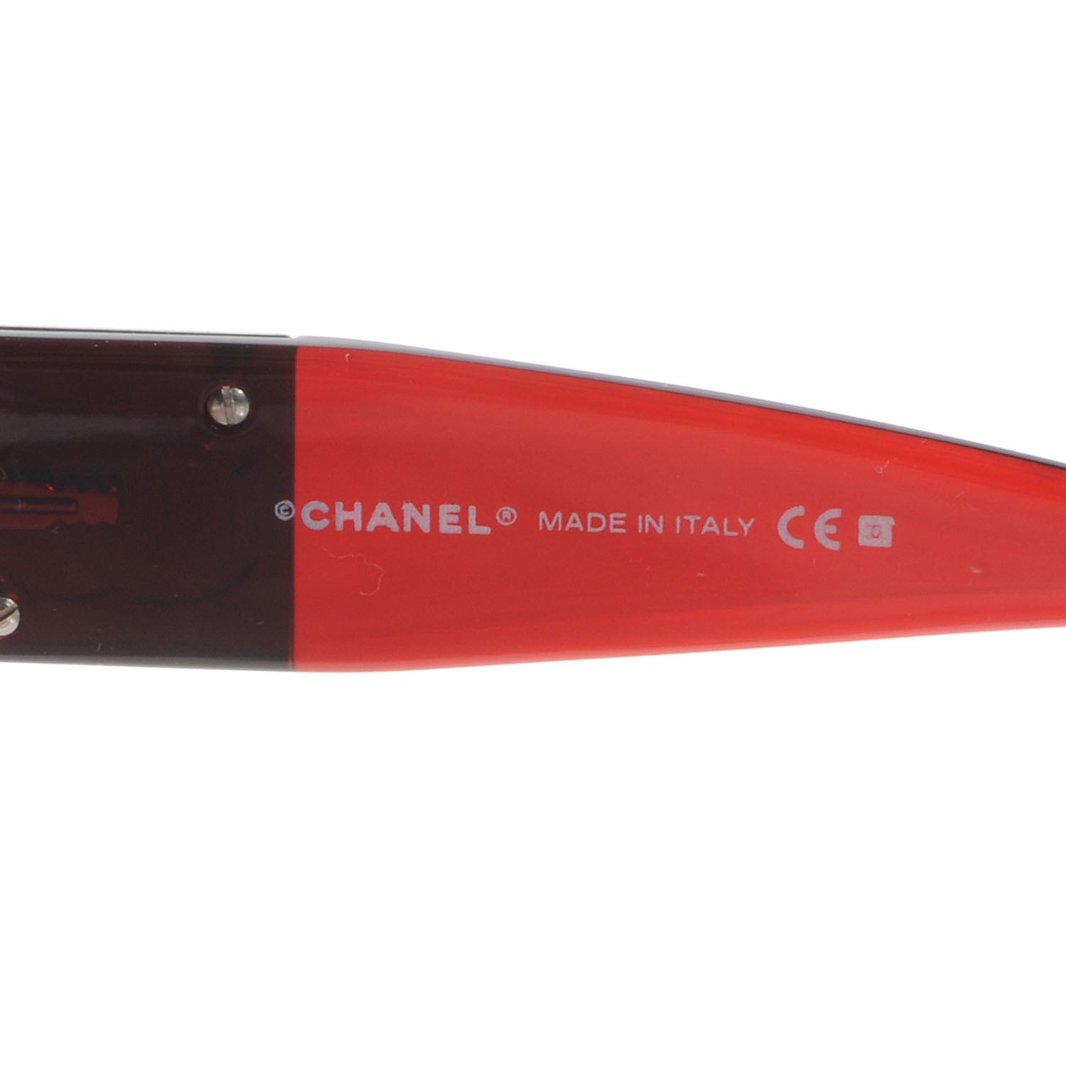 Chanel Crystal CC Logo Sunglasses 4117 B Red 5 of 5