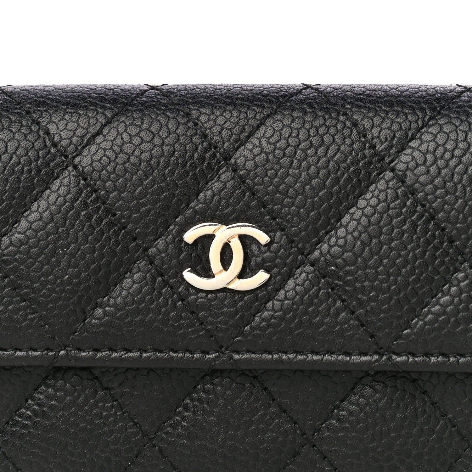 Chanel Caviar Quilted Flap Card Holder Black 15 of 25