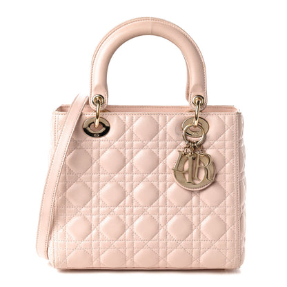 Christian Dior Lambskin Cannage Medium Lady Dior Light Pink 1 of 11