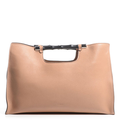 Gucci Calfskin Medium Bamboo Daily Shopper Camelia 1 of 7