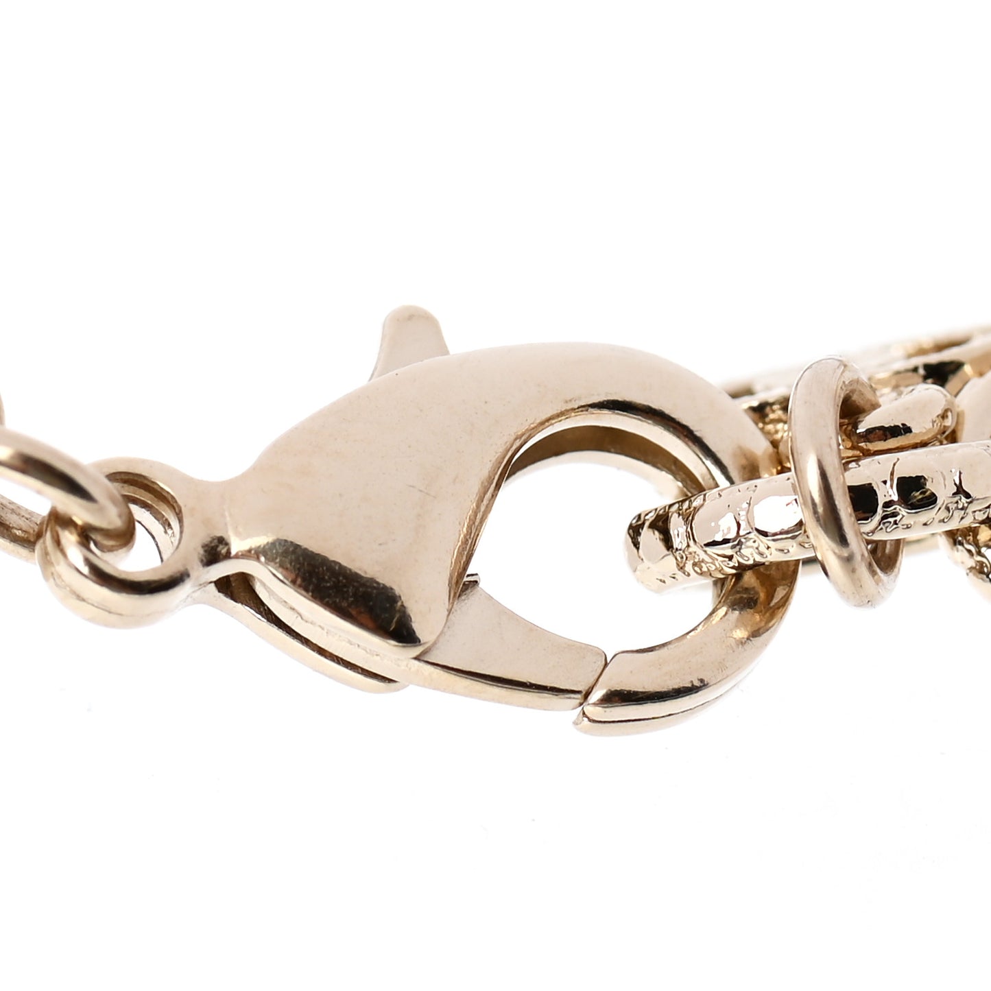 Pearl Crystal CC Bracelet Gold