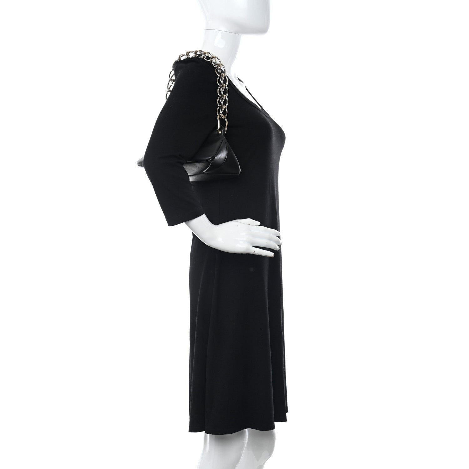Chloe Shiny Calfskin Mini Juana Shoulder Bag Black 2 of 10