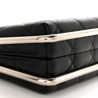 Chanel Quilted Lambskin Metal Bar Clutch Bag Black 10 of 11