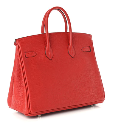 Hermes Togo Birkin 25 Rouge Vif 3 of 12