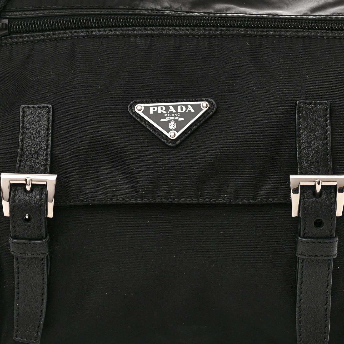 Nylon Vela Messenger Bag Black