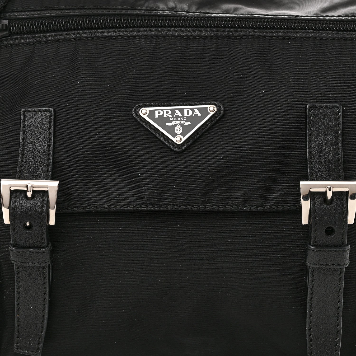 Prada Nylon Vela Messenger Bag Black 7 of 9