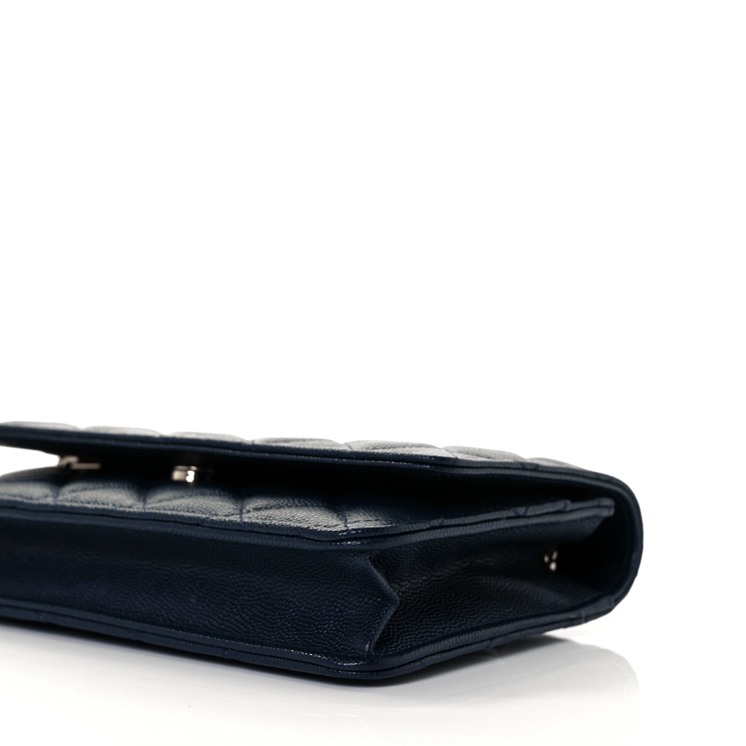 Chanel Caviar Quilted Wallet On Chain WOC Navy Blue 9 of 9