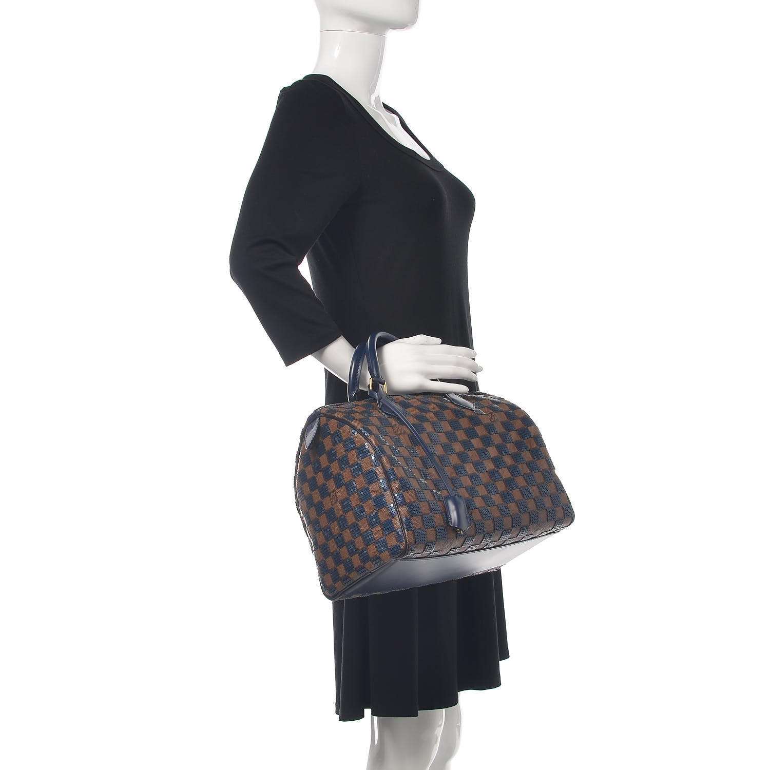 Louis Vuitton Damier Paillettes Speedy 30 Blue 2 of 7