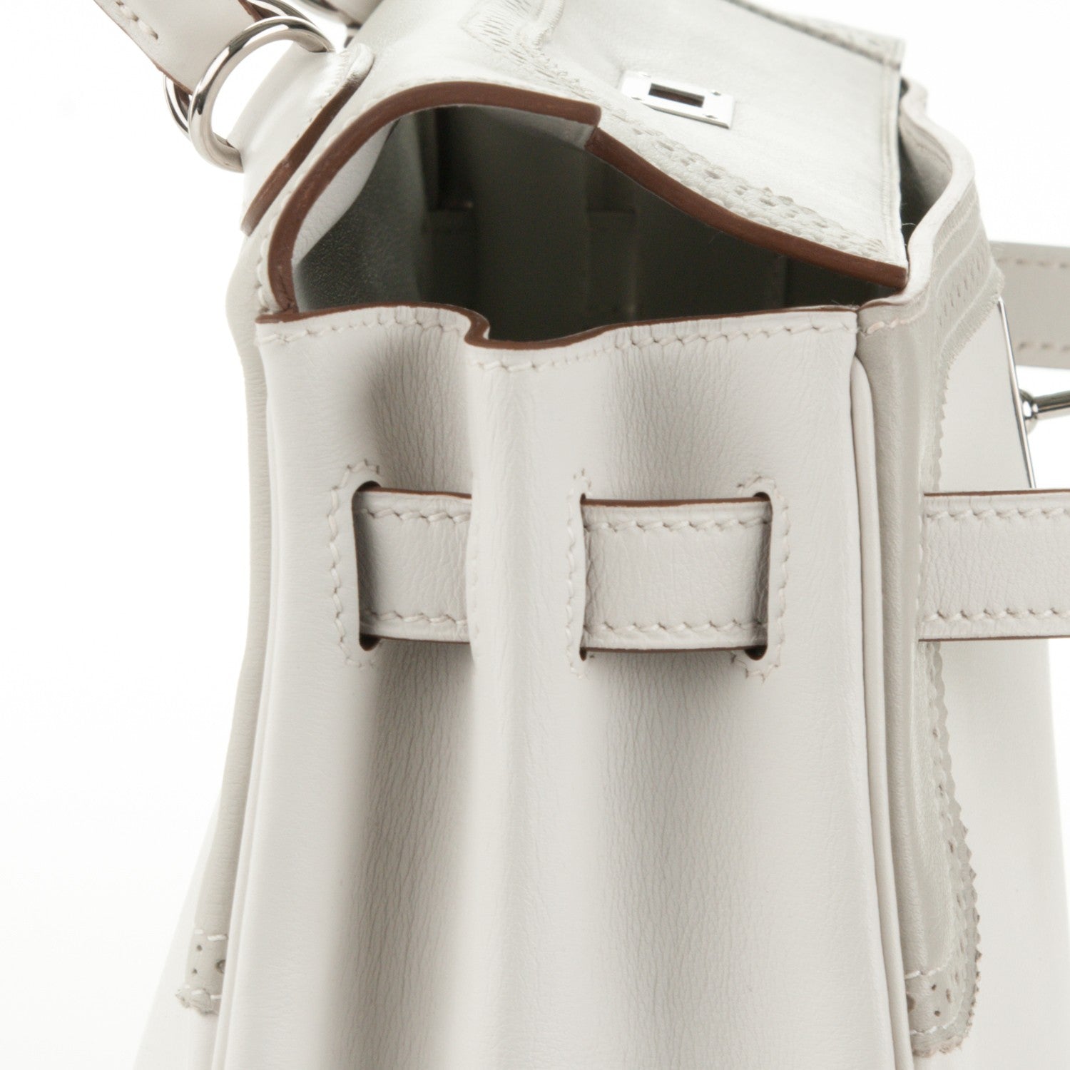 Hermes Togo Swift Ghillies Kelly 32 White Gris Perle 15 of 26