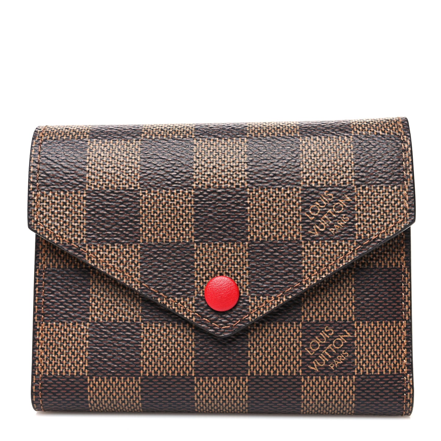 Damier Ebene Victorine Wallet Red