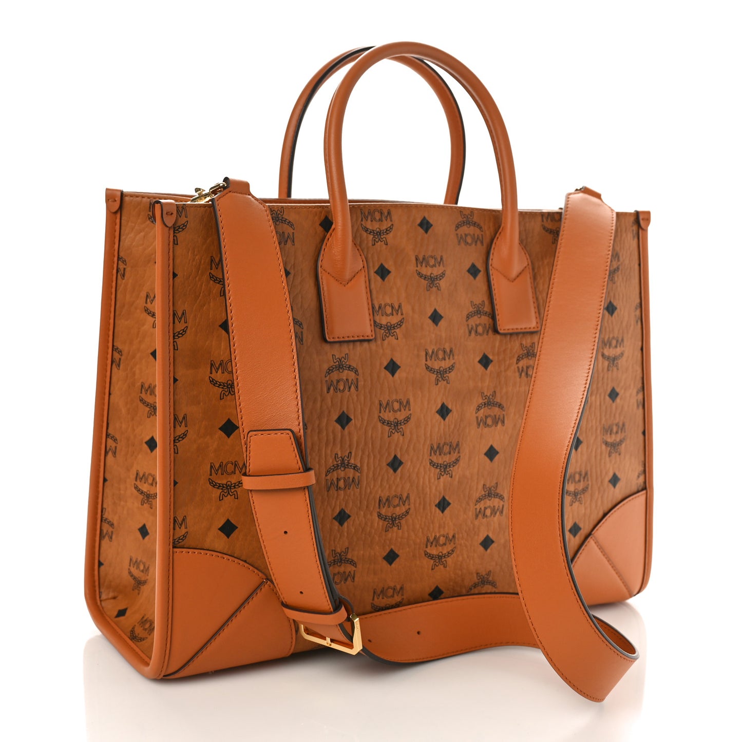 Visetos Large Munchen Tote Cognac