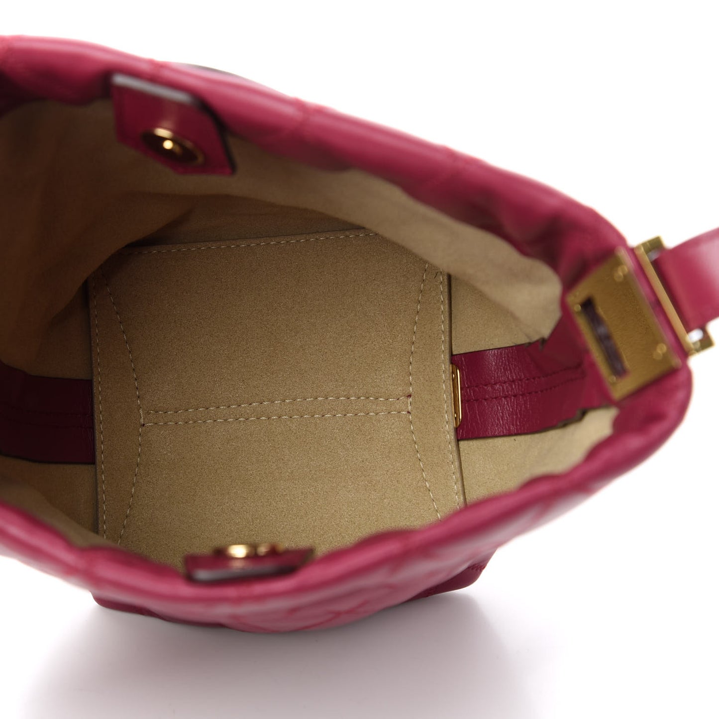 Lambskin Quilted Mini GV Bucket Bag Orchid Purple