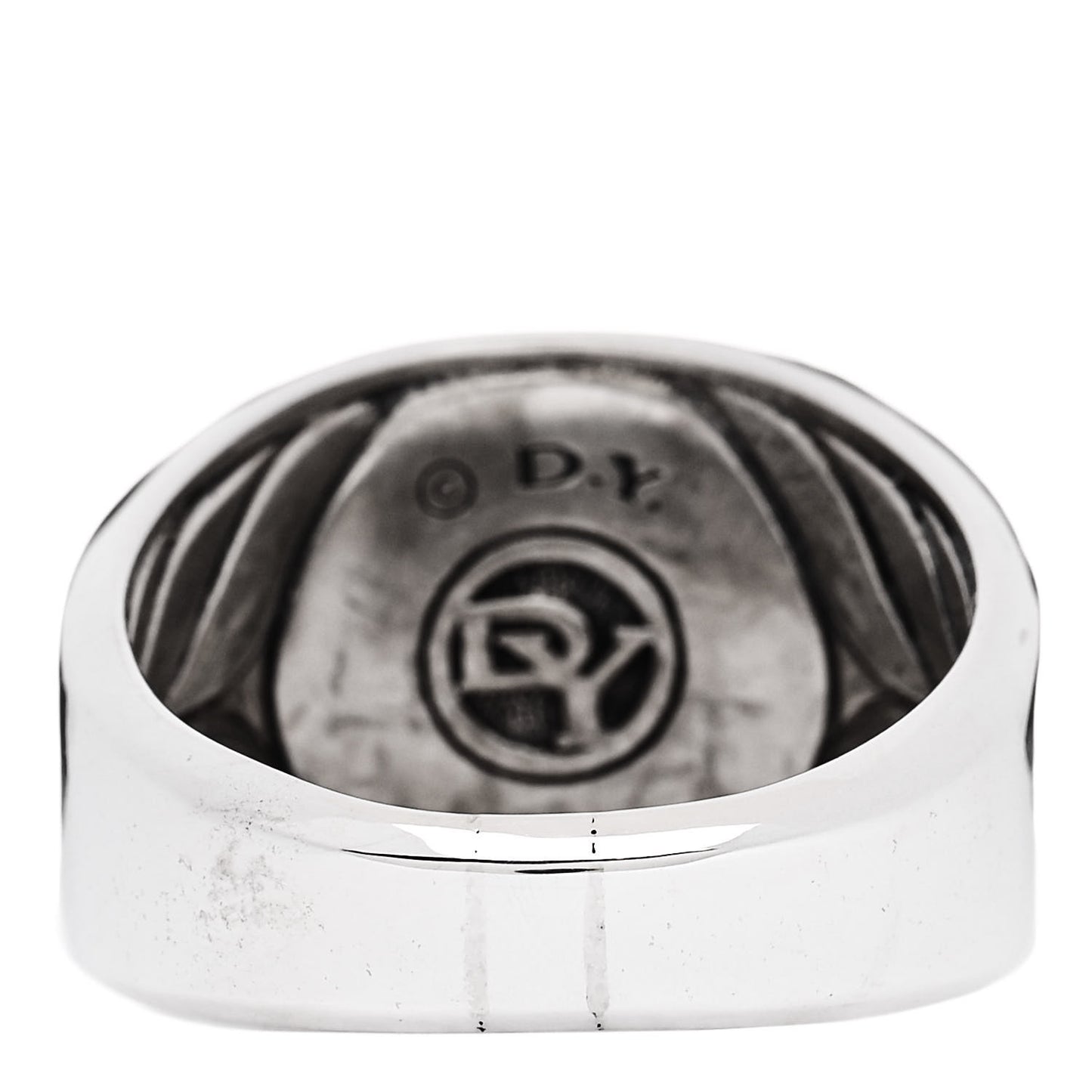 Sterling Silver Diamond Mens Pave Signet Ring 71 13.25