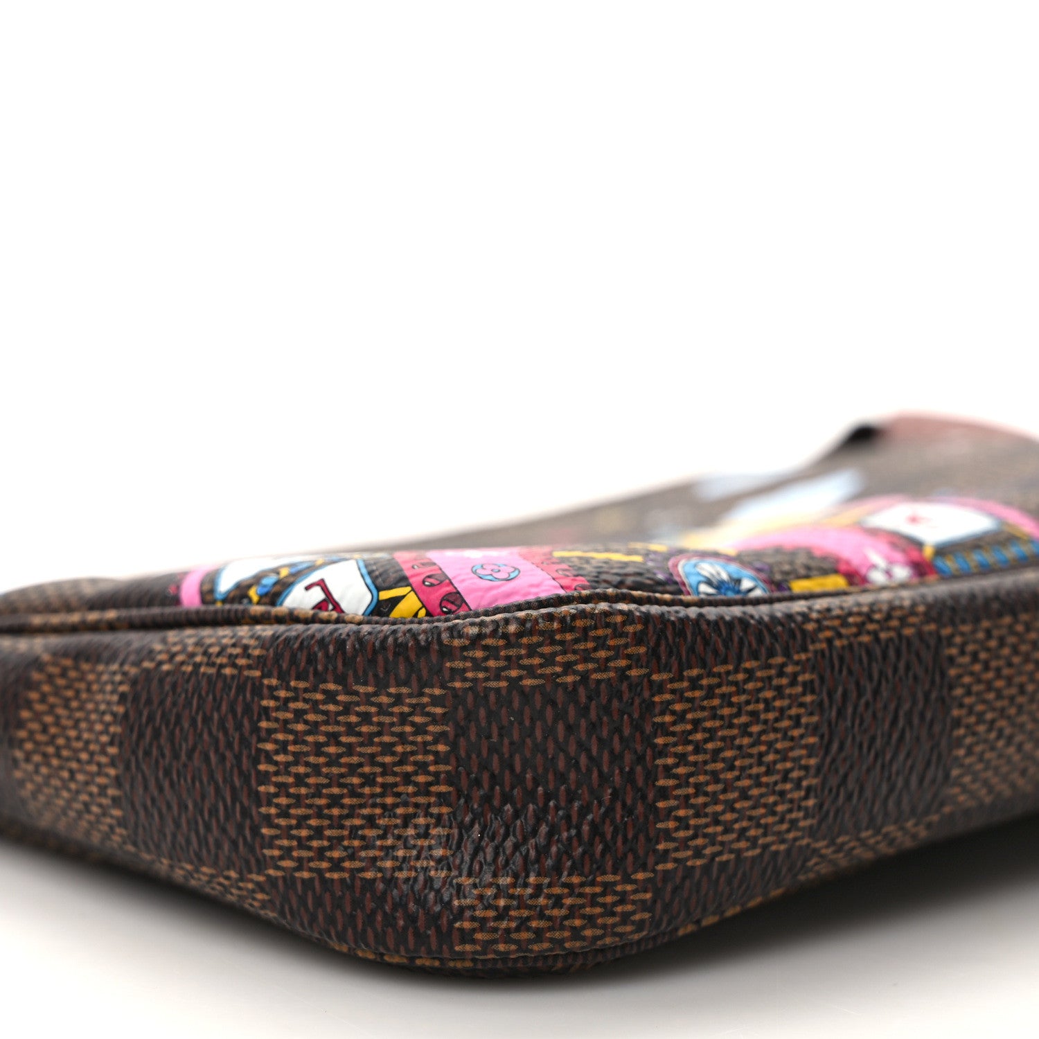 Louis Vuitton Damier Ebene 2020 Christmas Animation Big Wheel Mini Pochette Accessories Rose Ballerine 6 of 7