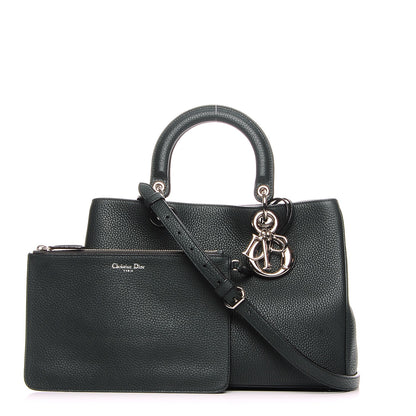 Christian Dior Bullcalf Medium Diorissimo Tote Dark Green 3 of 14