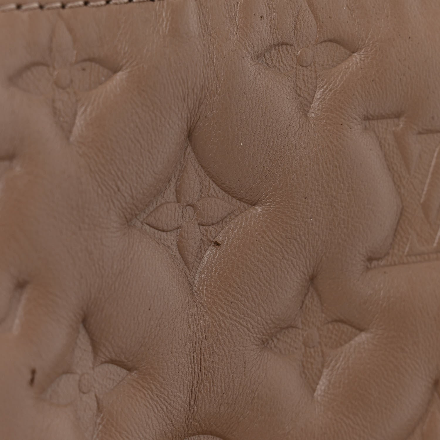 Louis Vuitton Lambskin Embossed Monogram Coussin MM Taupe 11 of 11