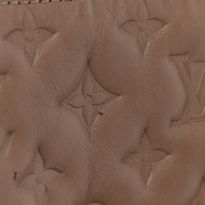 Louis Vuitton Lambskin Embossed Monogram Coussin MM Taupe 11 of 11