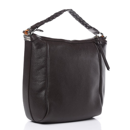 Gucci Grained Calfskin Bamboo Bar Hobo Dark Brown 3 of 10