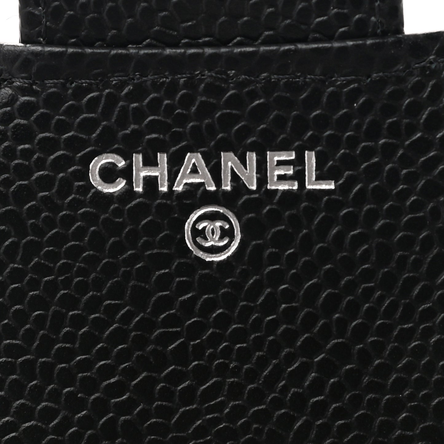 Caviar Quilted Compact Flap Wallet Black