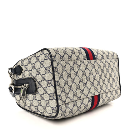 Gucci GG Supreme Monogram Web Medium Ophidia Top Handle Bag Beige Blue 4 of 11