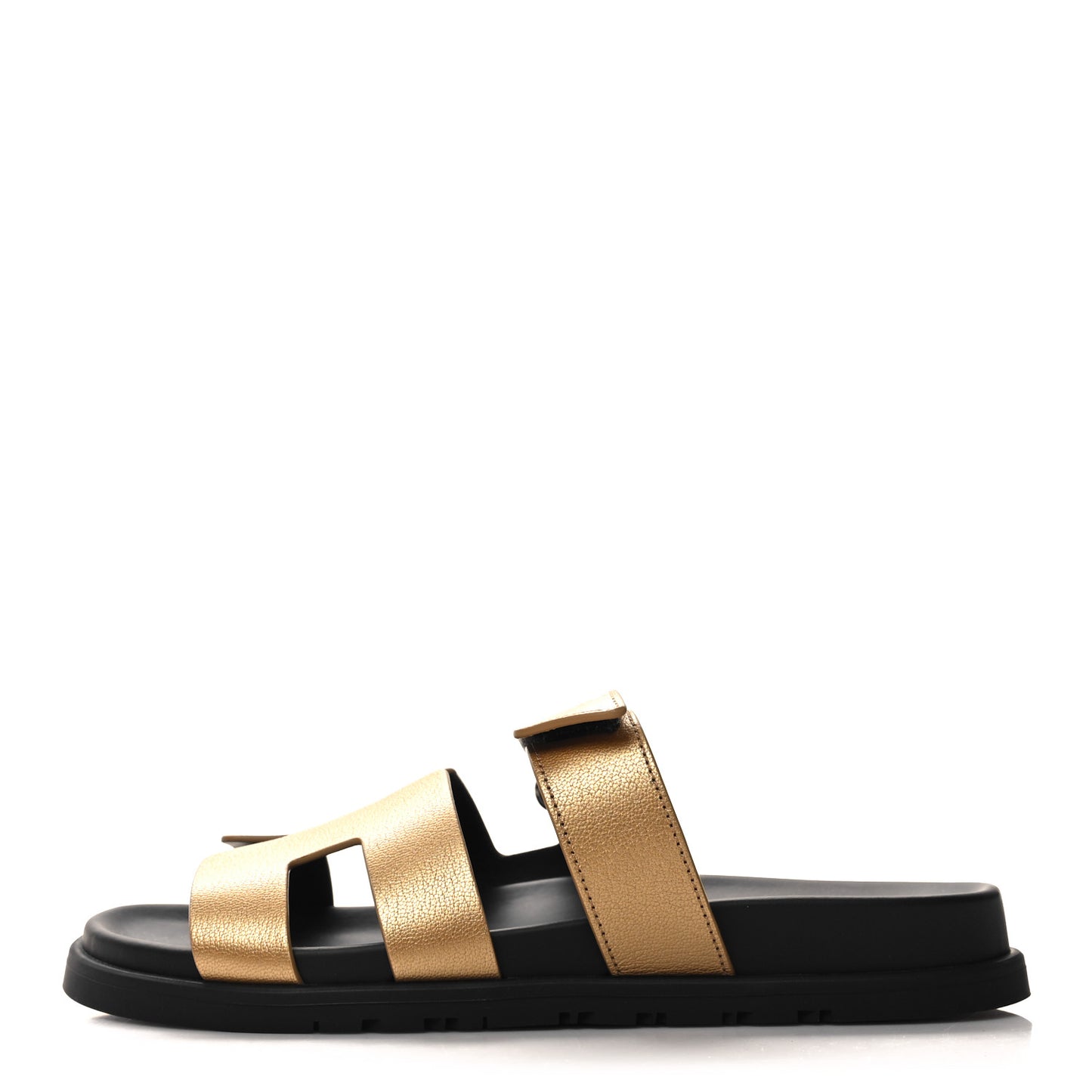 Metallic Goatskin Womens Chypre Sandals 39 Dore