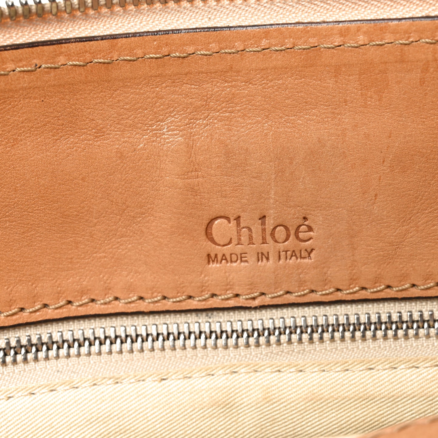Calfskin Edith Satchel Beige