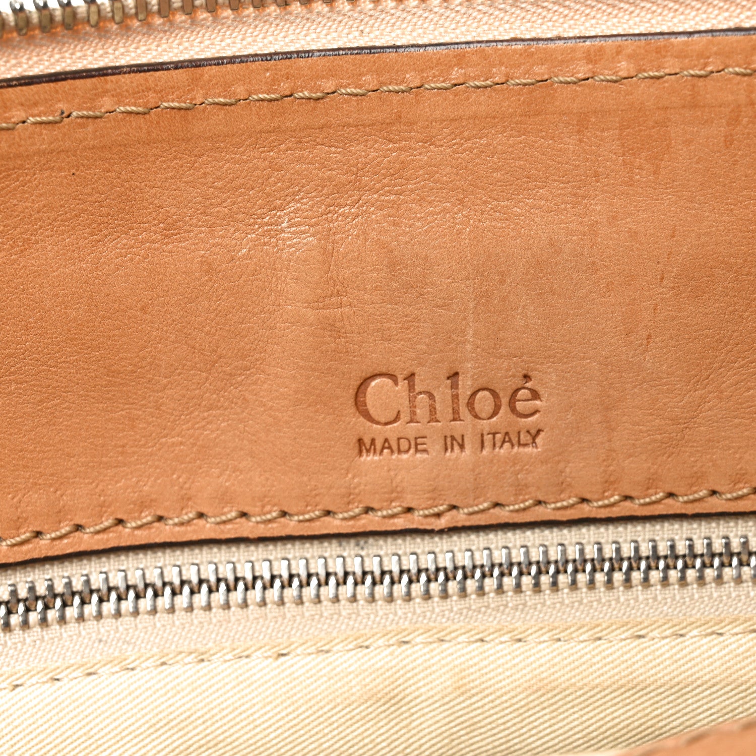 Chloe Calfskin Edith Satchel Beige 6 of 10
