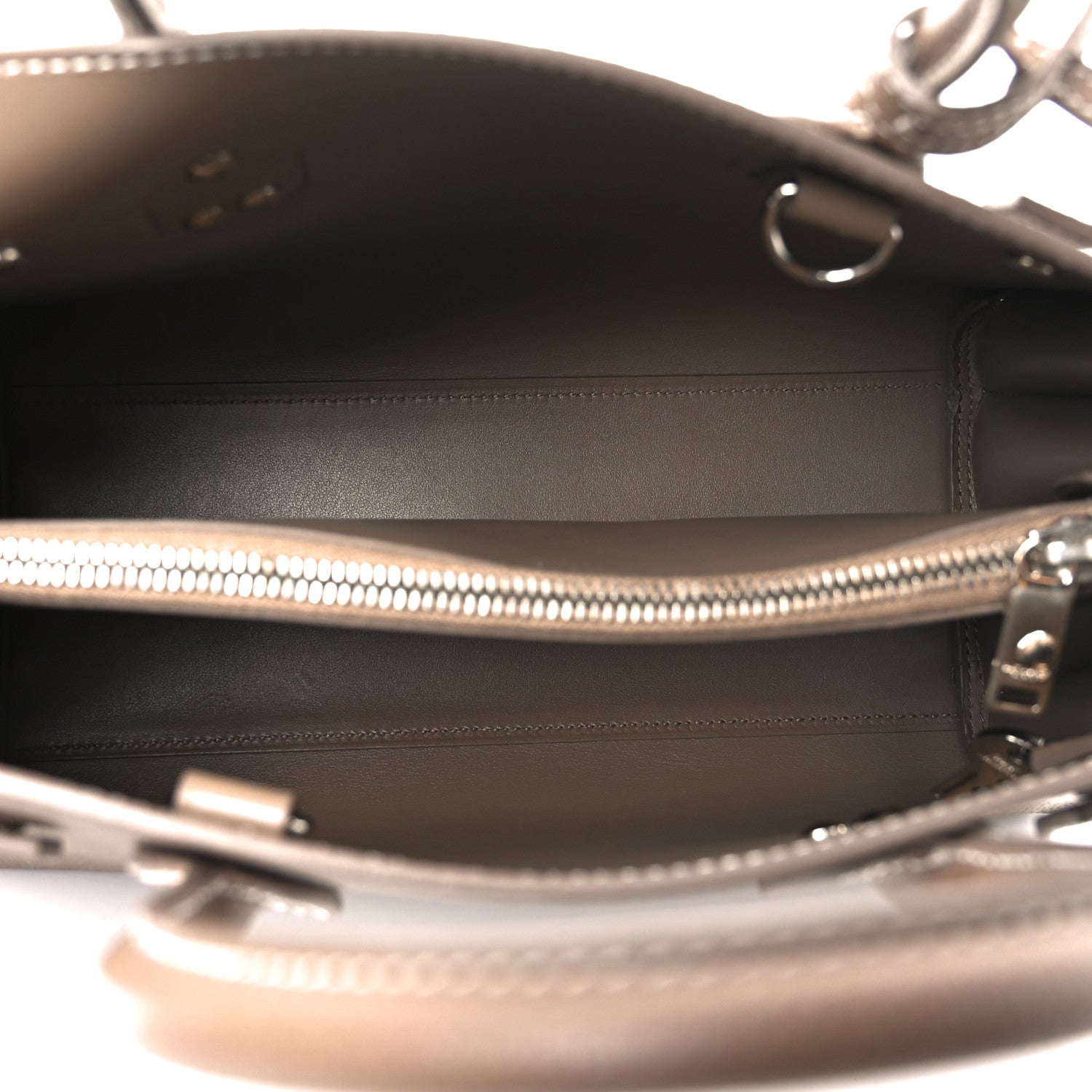 Saint Laurent Grained Calfskin Topstich Baby Sac De Jour Taupe 5 of 10