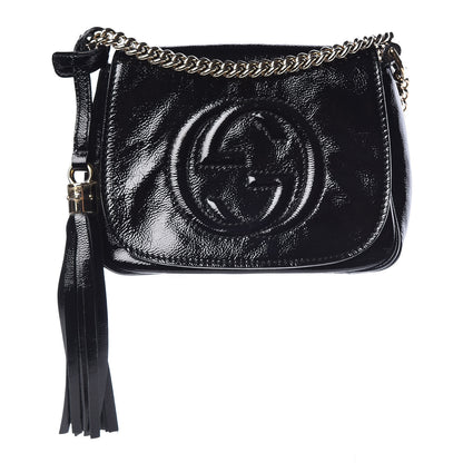 Gucci Vernice Naplack Small Soho Flap Crossbody Black 1 of 12