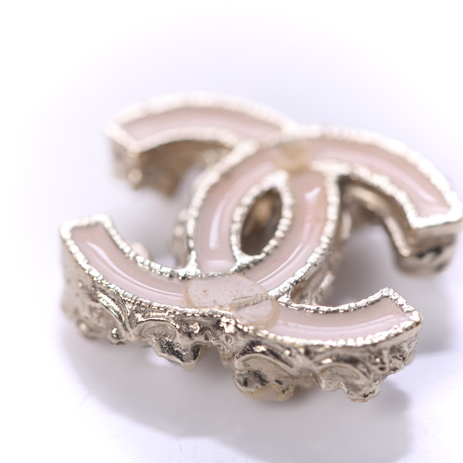 Chanel Enamel Crystal Flower CC Earrings Gold Pink 4 of 4
