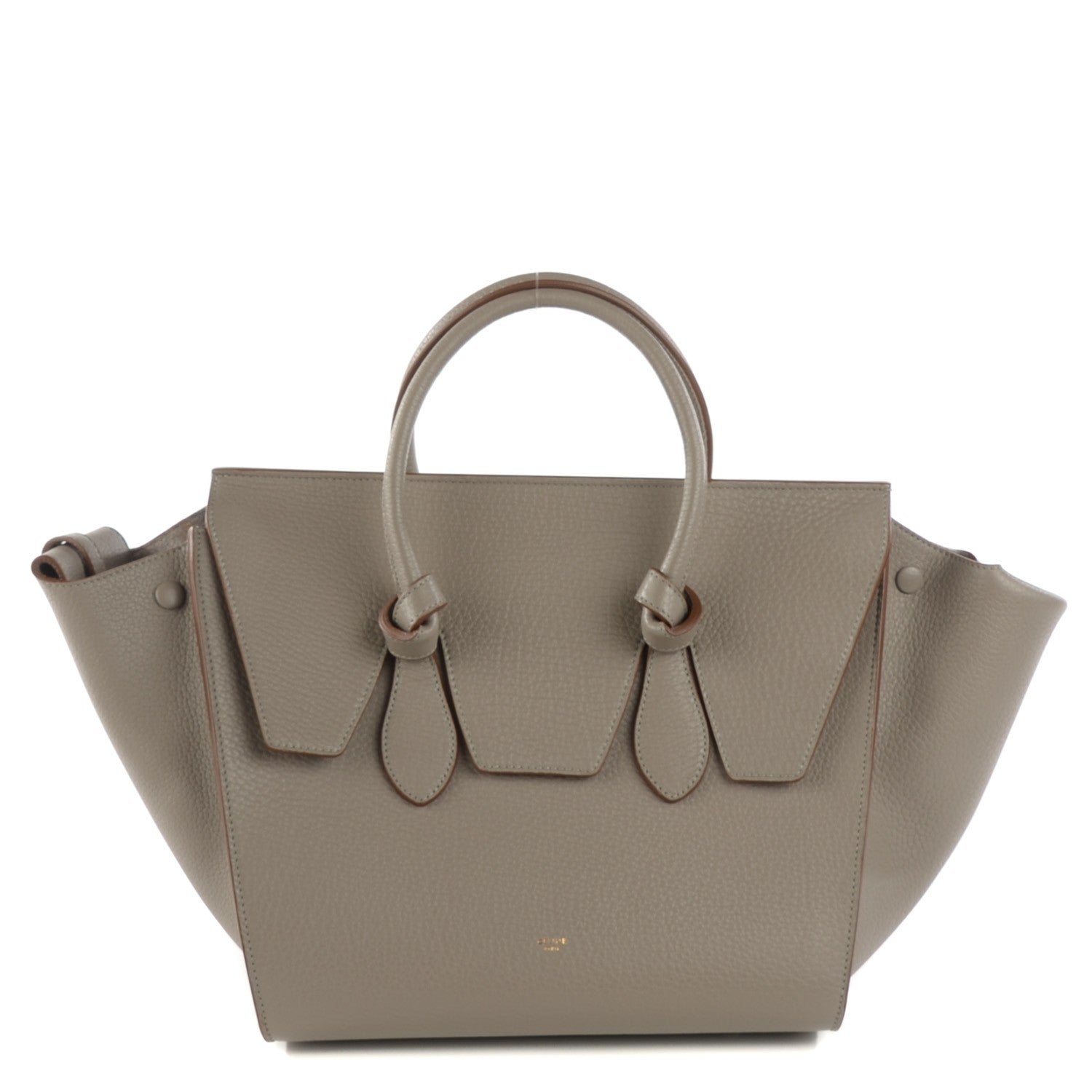 Celine Crisped Calfskin Small Tie Knot Tote Medium Grey 1 of 9