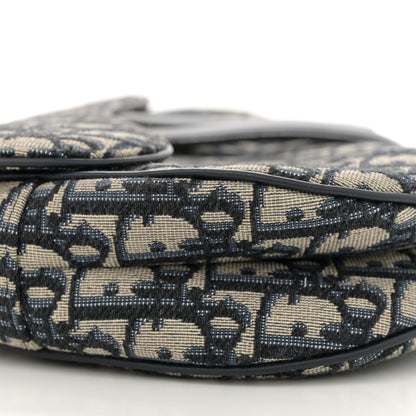 Christian Dior Oblique Saddle Bag Blue 9 of 10