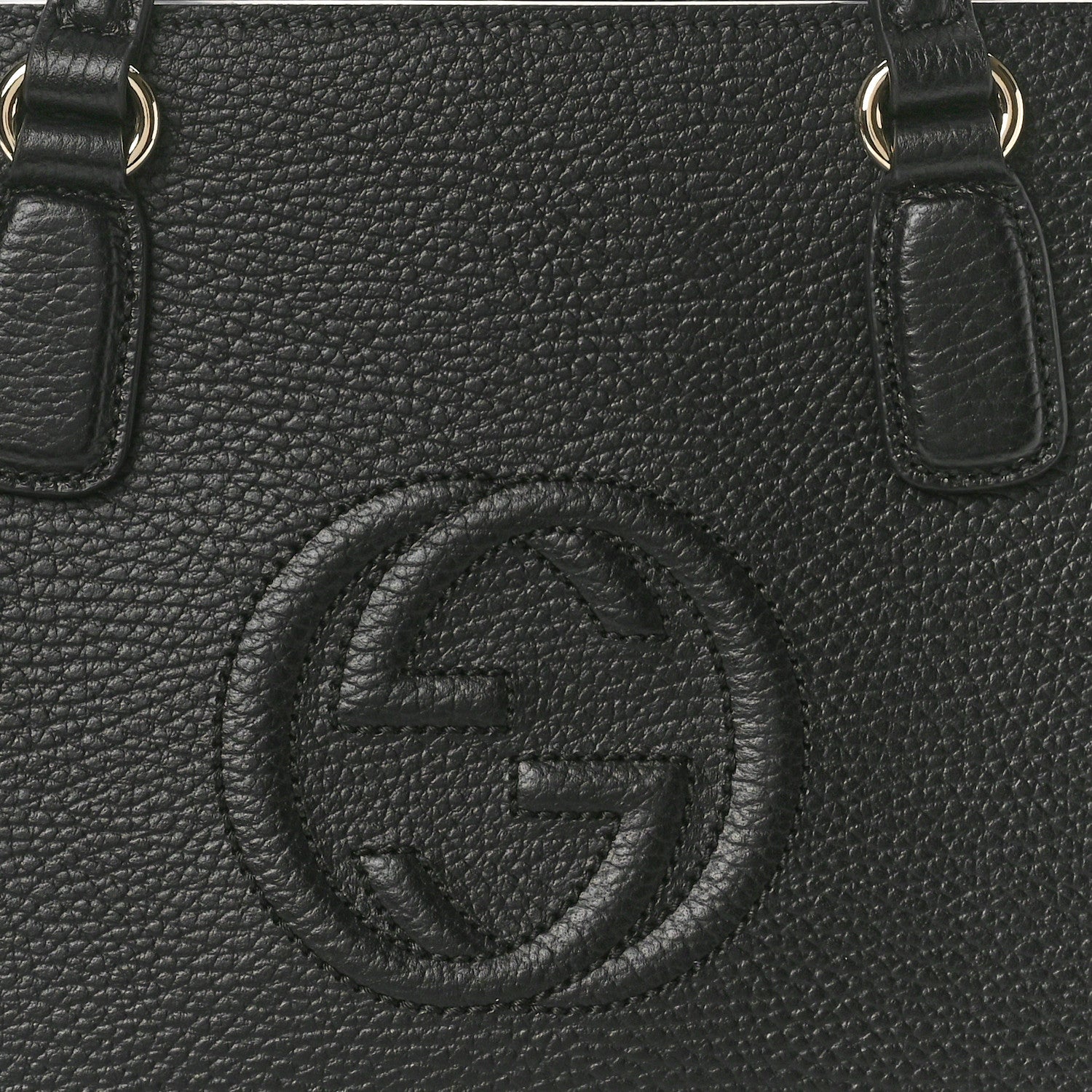 Gucci Pebbled Calfskin Medium Soho Top Handle Satchel Black 8 of 10