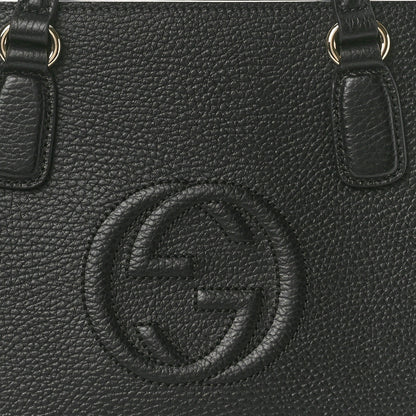 Gucci Pebbled Calfskin Medium Soho Top Handle Satchel Black 8 of 10