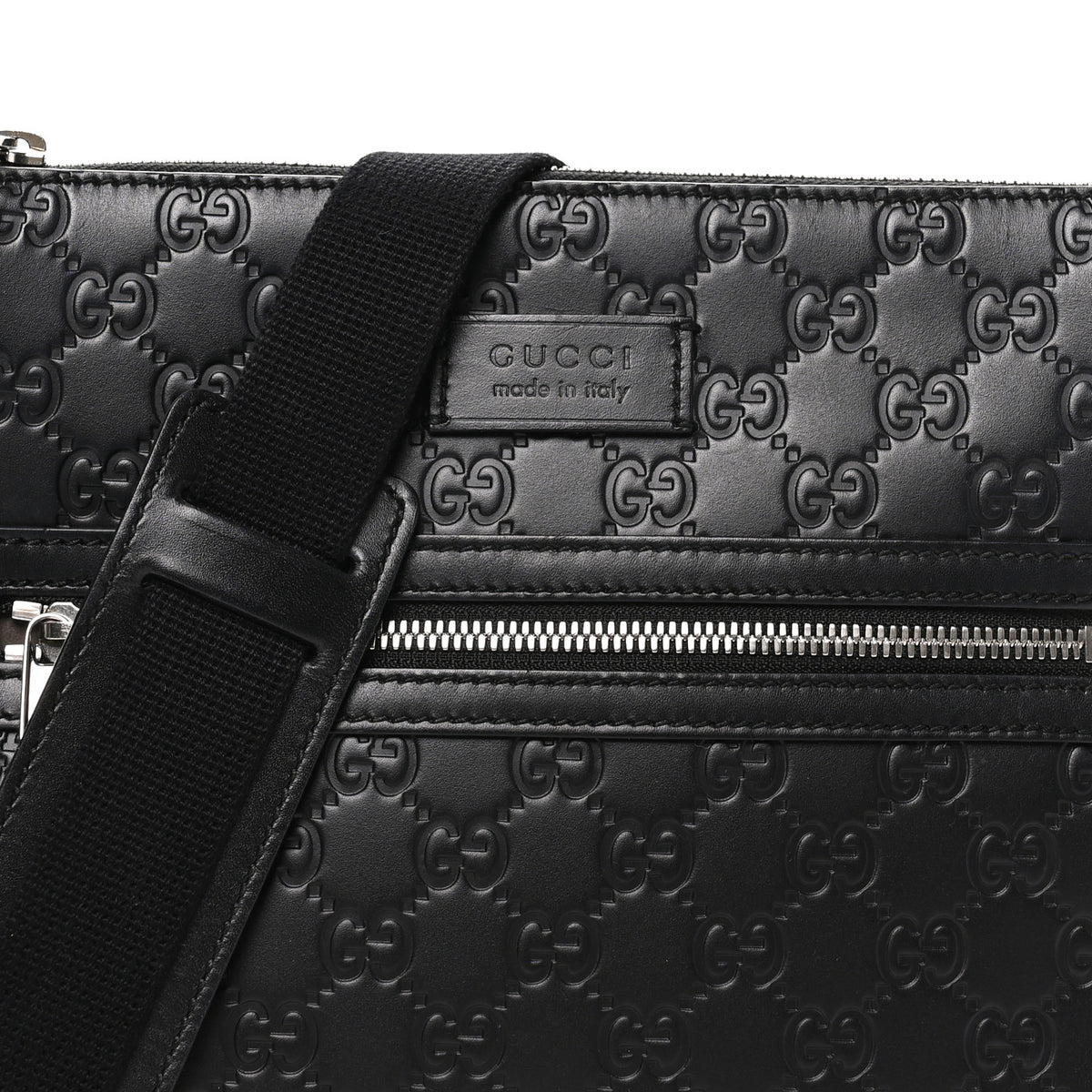 Guccissima Signature Small Messenger Bag Black
