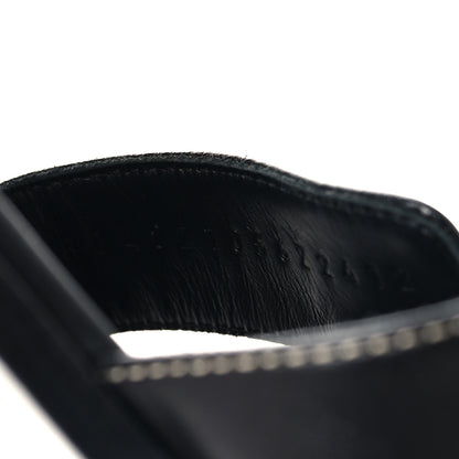 Hermes Box Calfskin Oran Sandals 37 Black 7 of 9