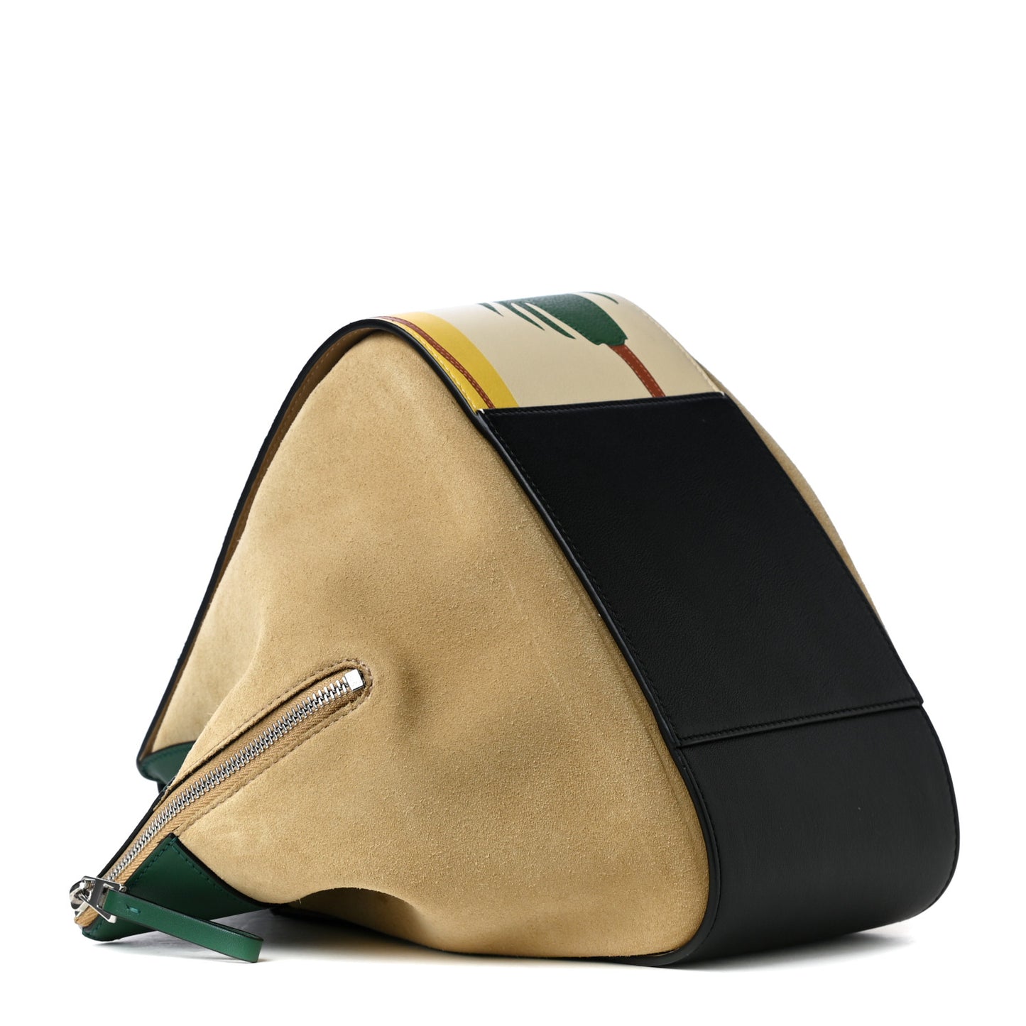 Calfskin Suede Small LA Hammock Shoulder Bag Gold Multicolor