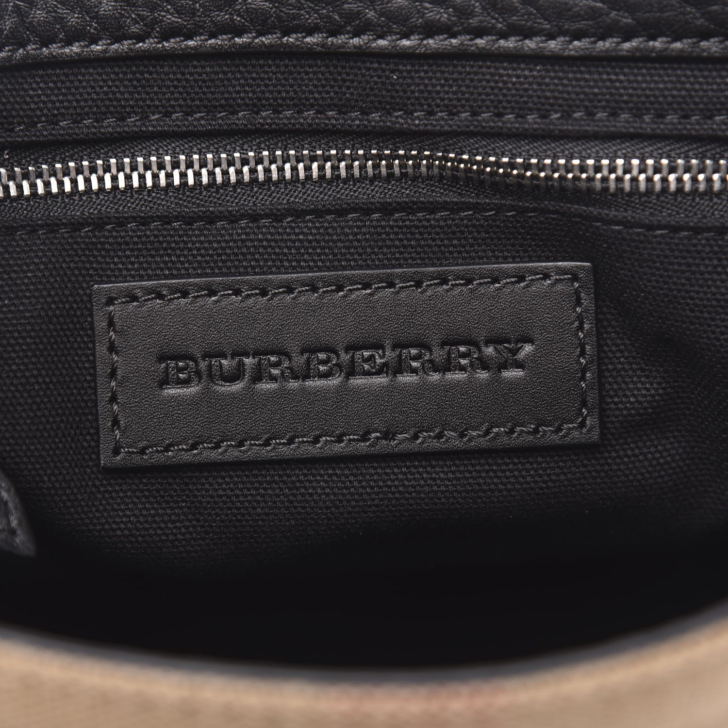 Burberry Mega Check Grainy Calfskin Small Gowan Messenger Bag Black 6 of 9