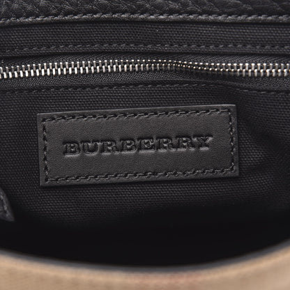 Burberry Mega Check Grainy Calfskin Small Gowan Messenger Bag Black 6 of 9