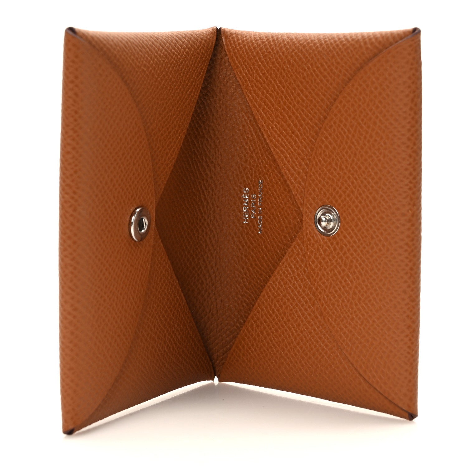 Hermes Epsom Calvi Card Case Gold 5 of 8