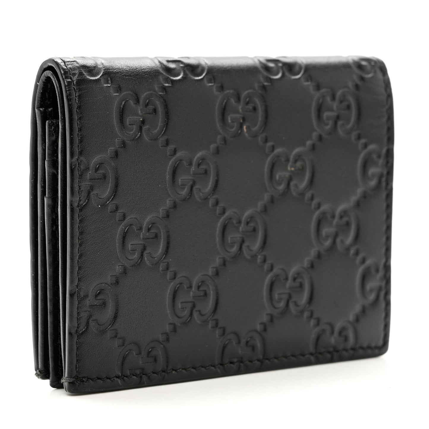 Guccissima Card Case Wallet Black