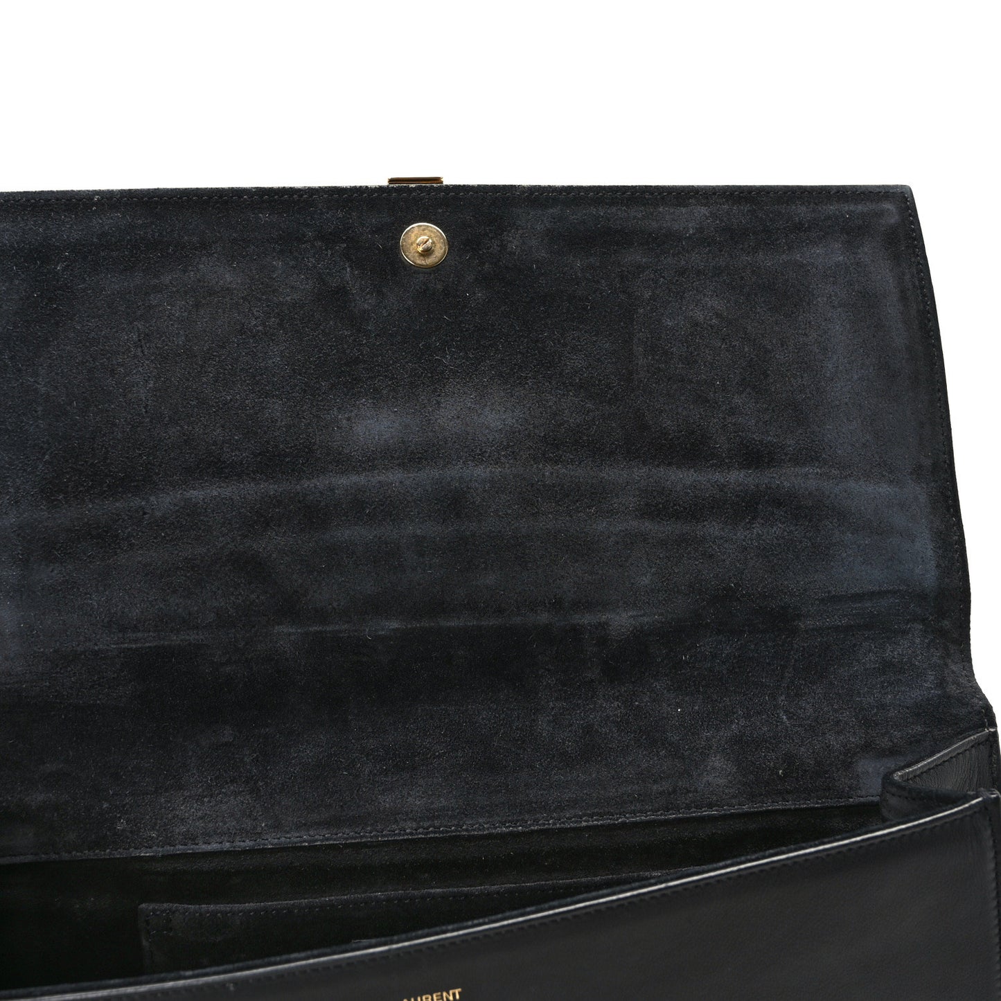 Calfskin Classic Y Ligne Clutch Black