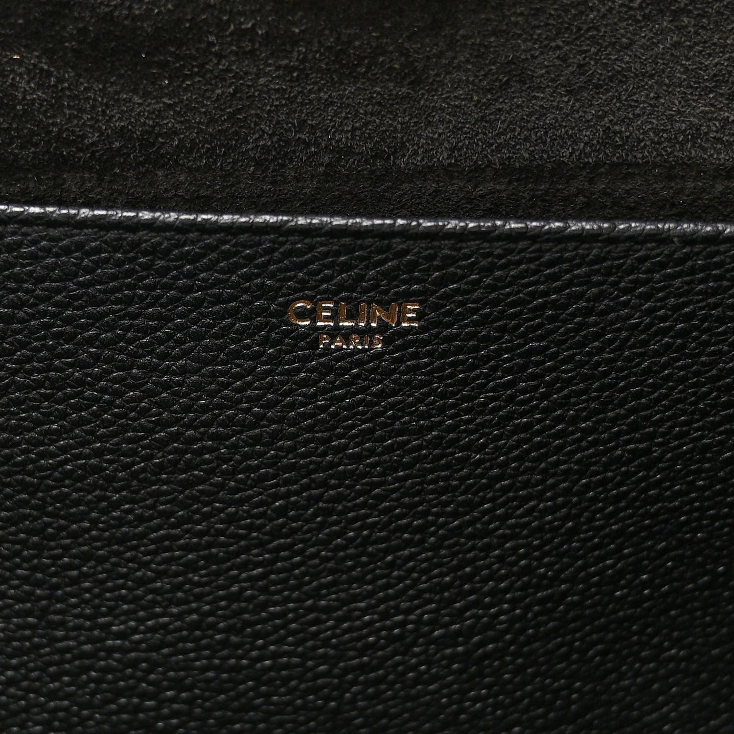 Celine Grained Calfskin Triomphe Medium Cabas Anais Black 6 of 9
