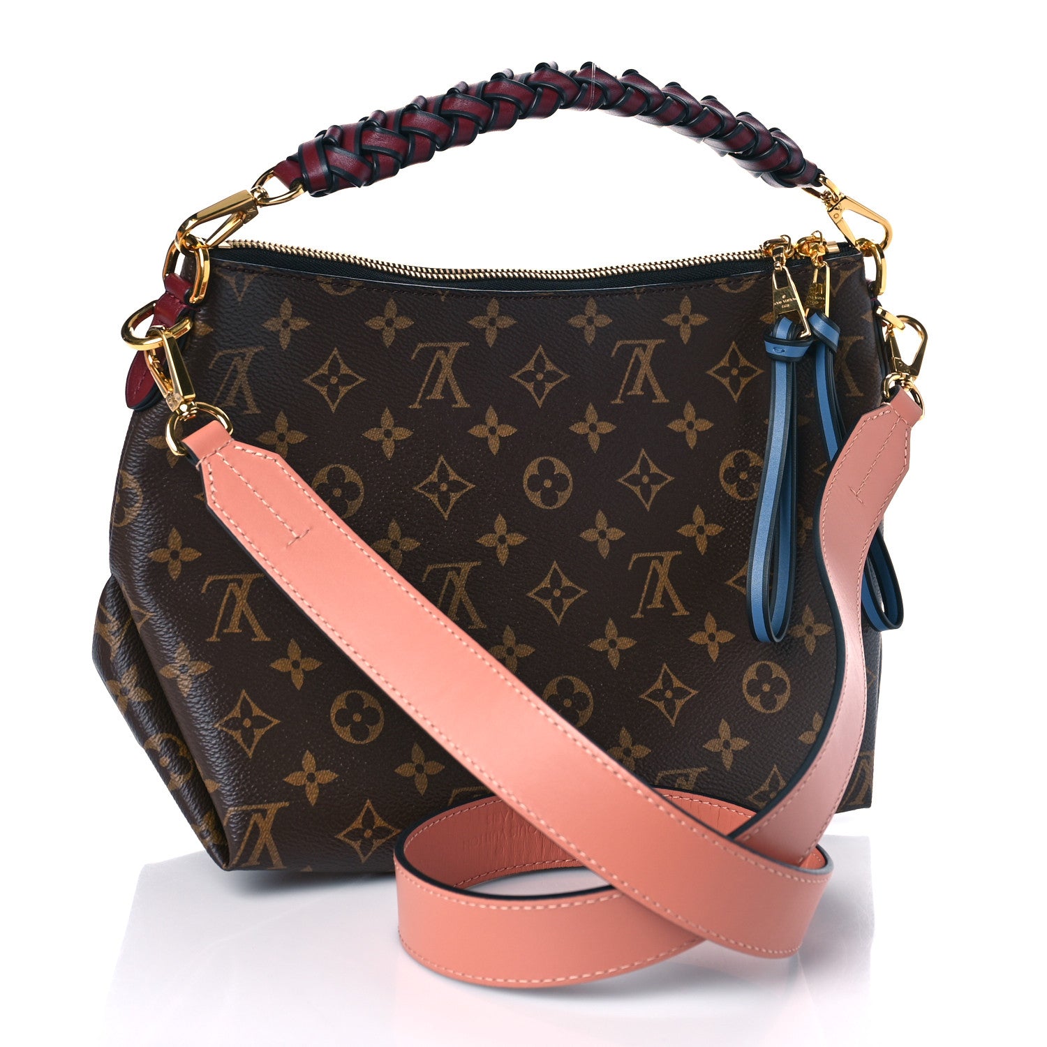 Louis Vuitton Monogram Beaubourg Hobo Mini Bordeaux Red Peach Safran Blue Jean Blue 3 of 9