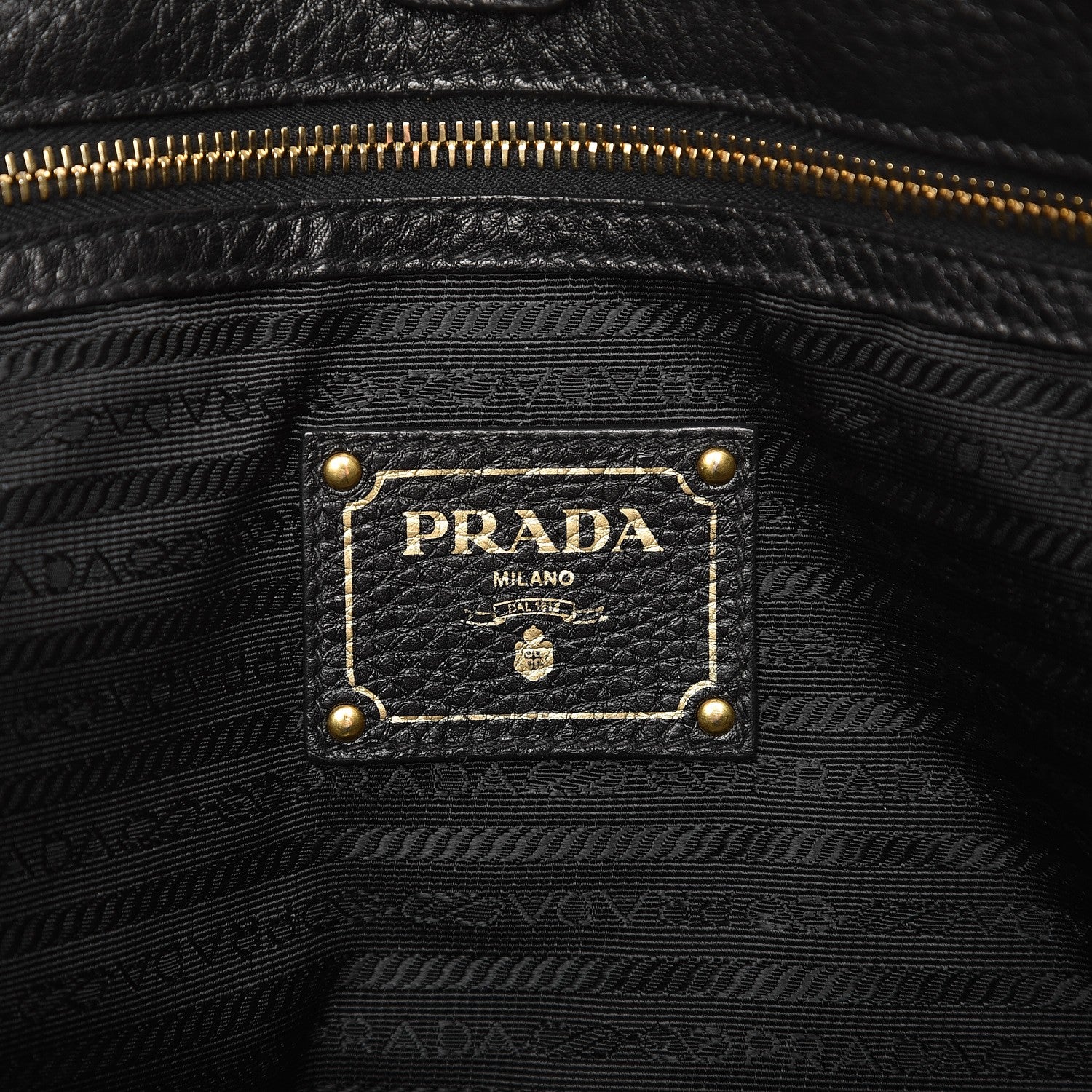 Prada Vitello Daino Tote Nero Black 7 of 14